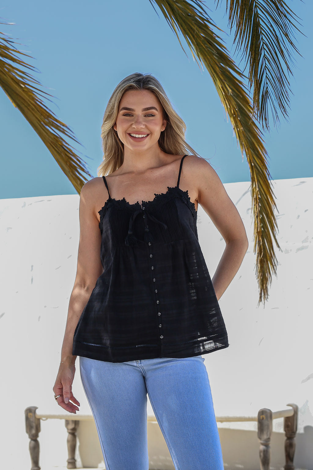 Arlow Boutique women's clothing Australia iris cami black