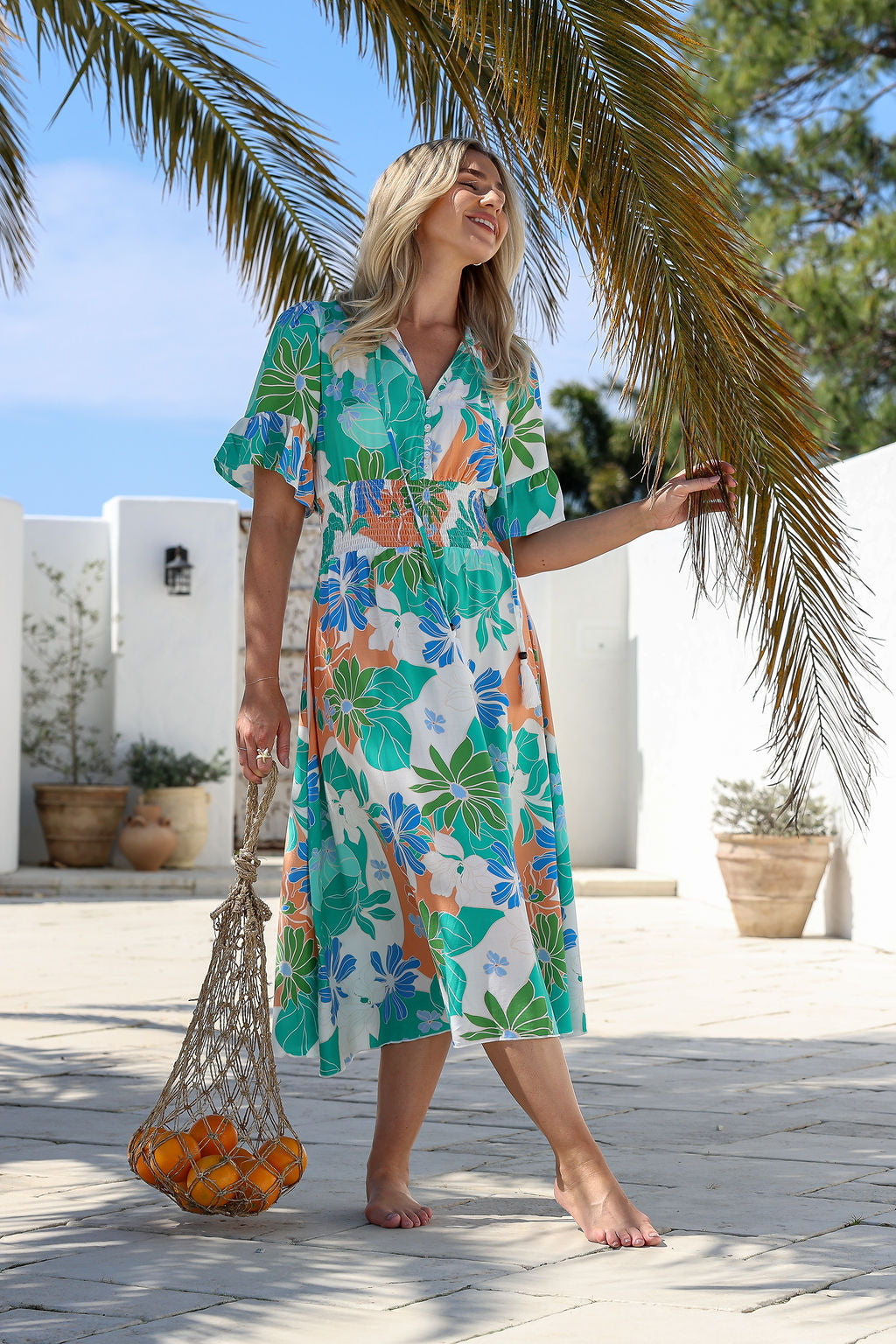 Arlow Boutique women's clothing Australia kamila midi dress green floral