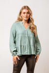 This Alyce top is perfect for any occasion. Featuring a linen blend, button up front with long sleeves. Pair with your fave jeans for any day or night. Available from www.arlowboutique.com.au