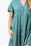 The Alice Dress is a summer favourite! a loose relaxed fit, what's not to love. Featuring a linen blend, button up front with floaty cap sleeves. The perfect shape to take you from the beach to brunch. Available from www.arlowboutique.com.au