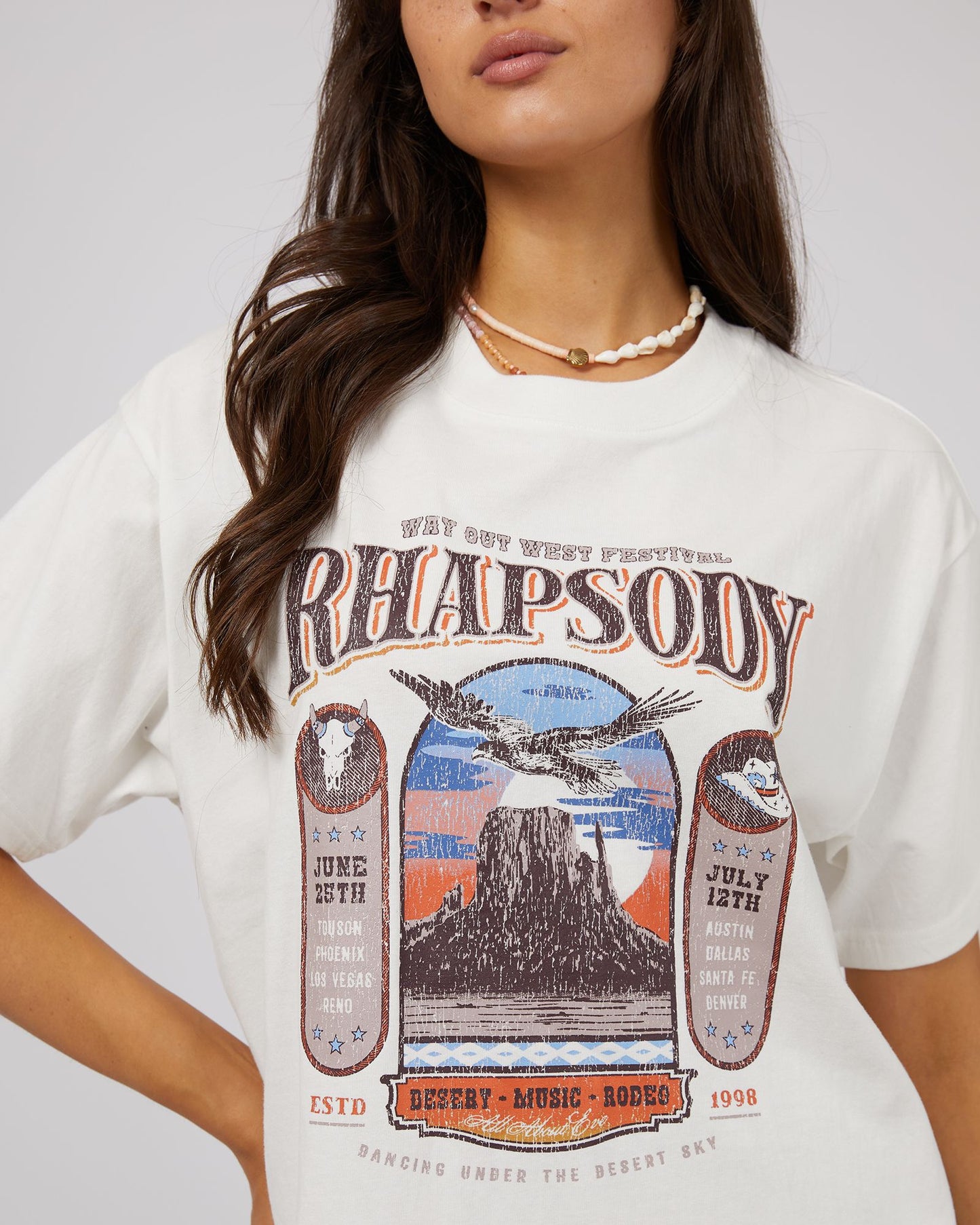 Arlow Boutique women's clothing Australia Allabouteve skydance oversized tee vintage white