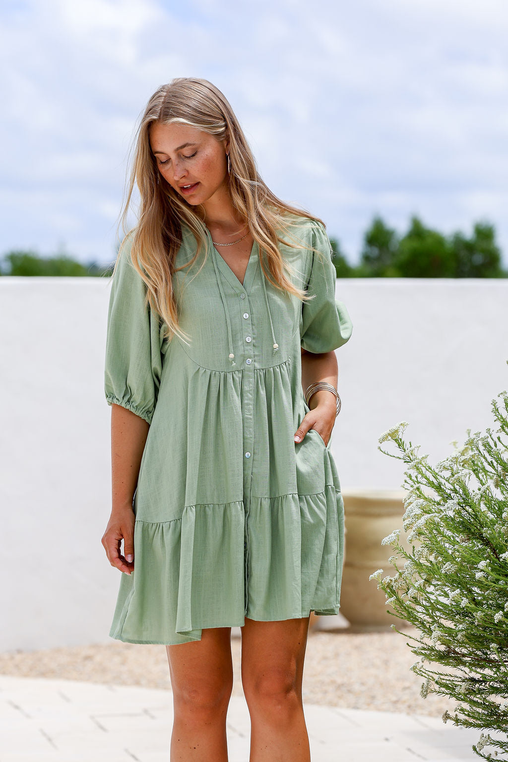 Arlow Boutique women's clothing Australia Milos dress sage