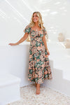 Arlow Boutique women's clothing Australia adaline floral print dress peach