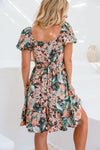 Arlow Boutique women's clothing Australia adaline floral print short dress peach