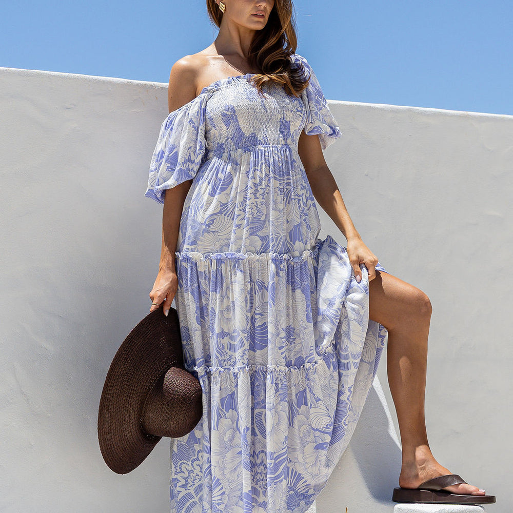 
                      
                        Arlow Boutique women's clothing Australia airlie print maxi dress lavender
                      
                    