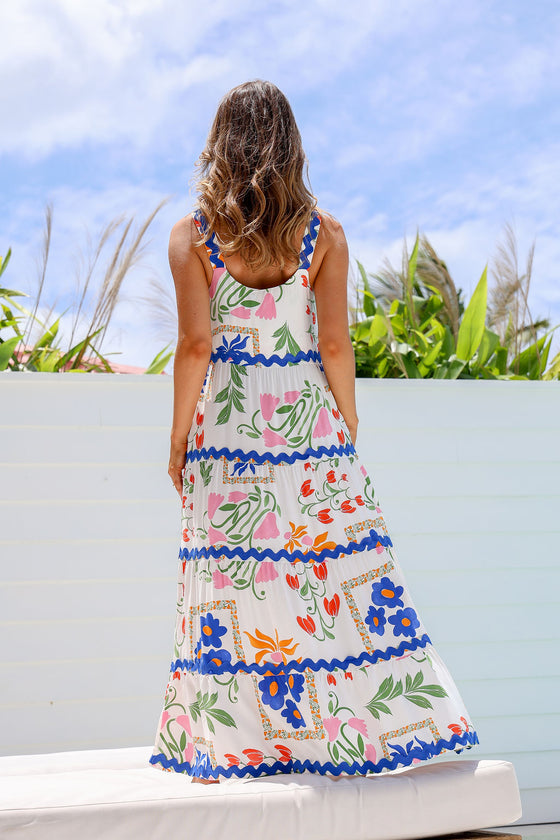 Arlow Boutique women's clothing Australia amalfi maxi print dress blue floral