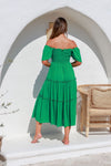 Arlow Boutique women's Clothing Australia arlo off shoulder dress green
