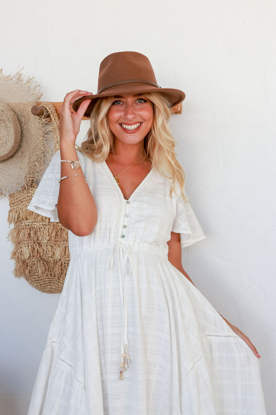 Arlow Boutique women's clothing Australia aspen felt hat tan