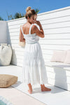 Arlow Boutique women's clothing Australia capri boho maxi skirt white
