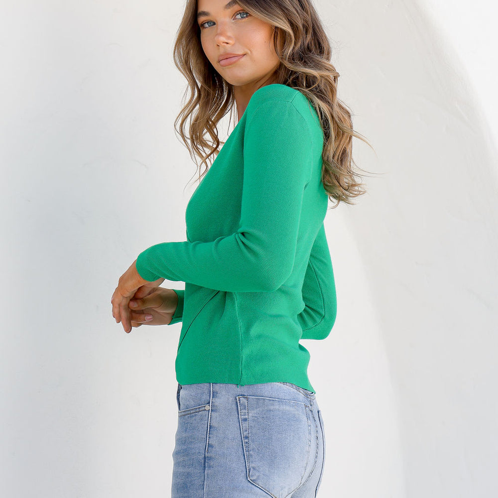 
                      
                        Arlow Boutique women's clothing Australia charley basic long sleeve top green
                      
                    