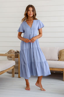   Arlow Boutique women's clothing Australia dion midi dress blue