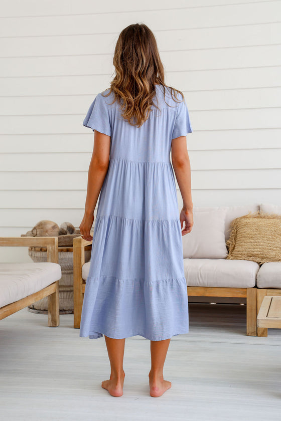 Arlow Boutique women'sclothing Australia dion midi dress blue