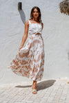 Arlow Boutique women's clothing Australia emmie midi print skirt beige
