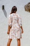 Arlow Boutique women's clothing Australia emmie short print dress beige
