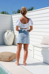 Arlow Boutique women's clothing Australia frankie short demin skirt light blue