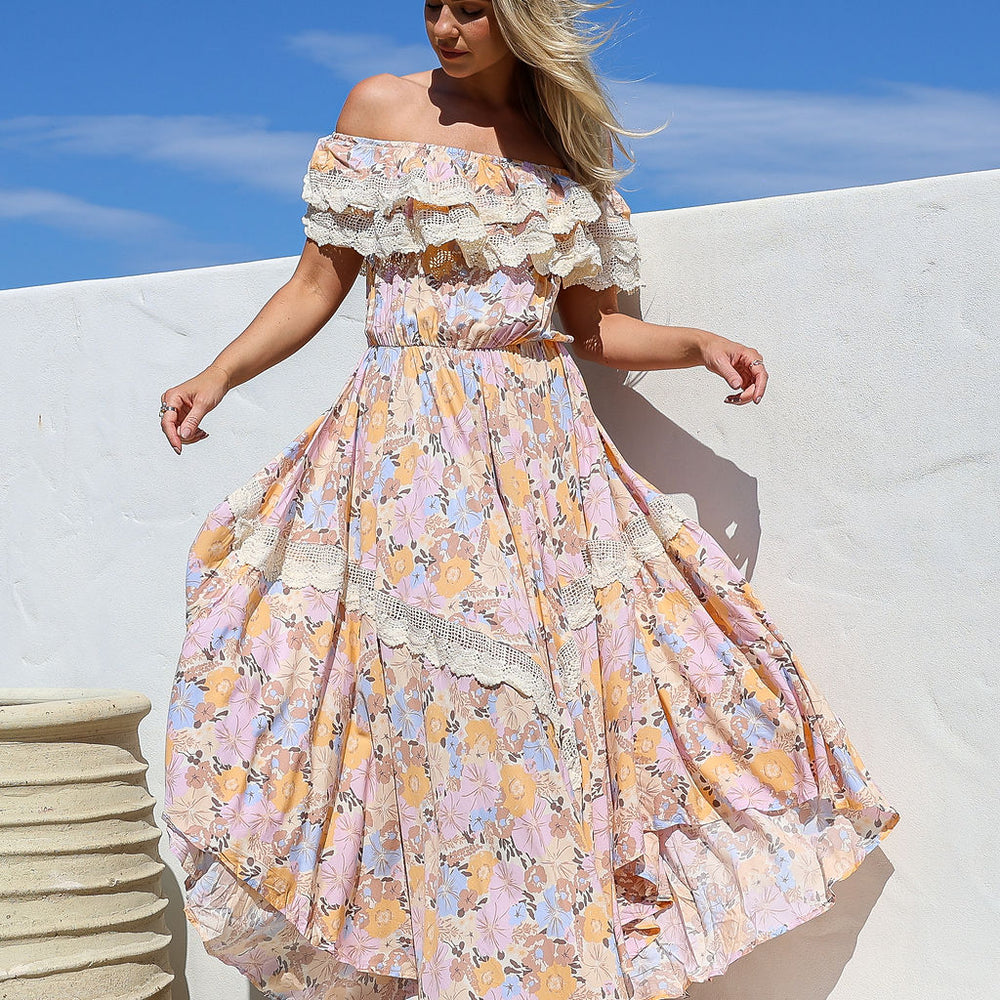 
                      
                        Arlow Boutique women's clothing Australia jasse emmy print positano maxi dress lavender floral
                      
                    