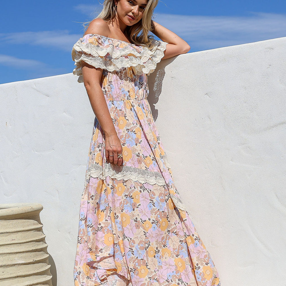
                      
                        Arlow Boutique women's clothing Australia jasse emmy print positano maxi dress lavender floral
                      
                    