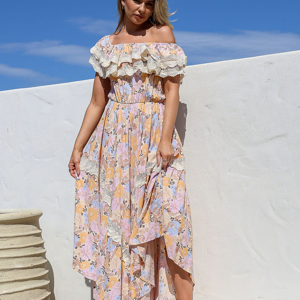 Arlow Boutique women's clothing Australia jasse emmy print positano maxi dress lavender floral
