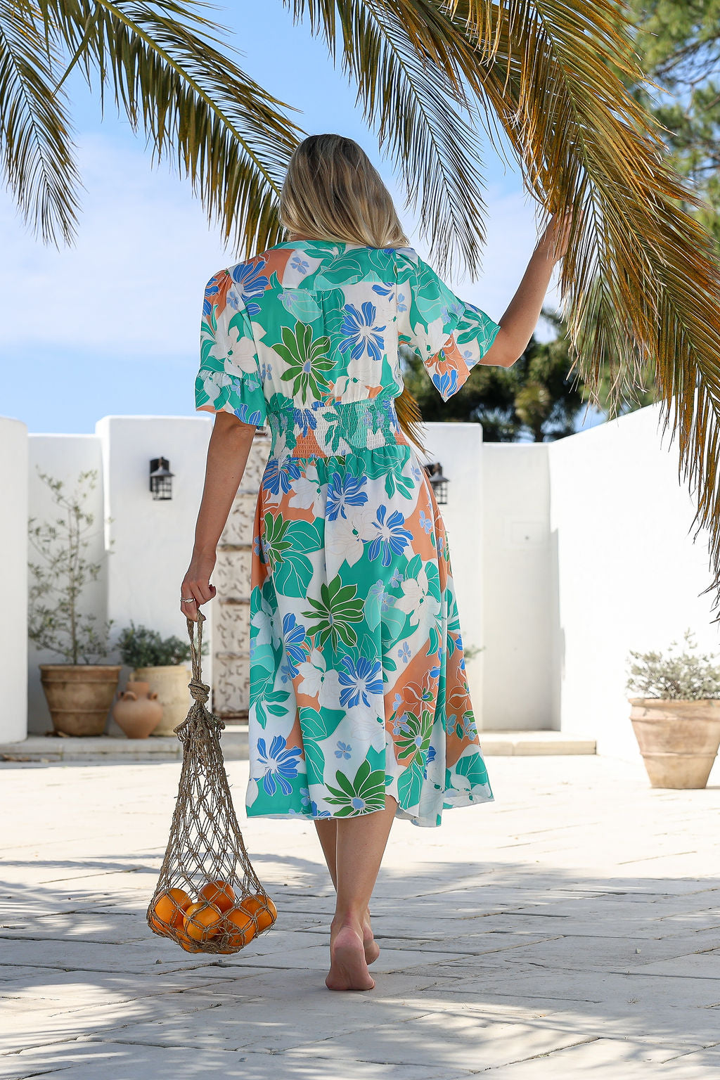 Arlow Boutique women's clothing Australia kamila midi dress green floral 