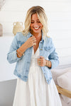 Arlow Boutique women's clothing Australia kiki stretch denim jacket light blue