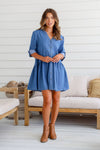 Arlow Boutique women's clothing Australia lacey denim dress blue