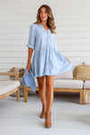 Arlow Boutique women's clothing Australia lacey denim dress light blue