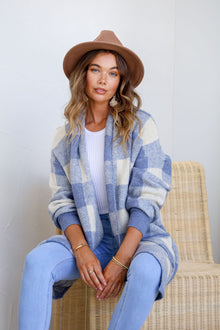  Arlow Boutique women's clothing Australia leura knit cardigan blue