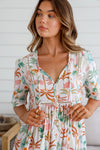 Arlow Boutique women's clothing Australia palm print short dress mutli