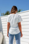 Arlow Boutique women's Clothing Australia palm springs tiger print tee white