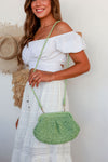 Arlow Boutique women's clothing Australia poros weaved bag clutch pistachio