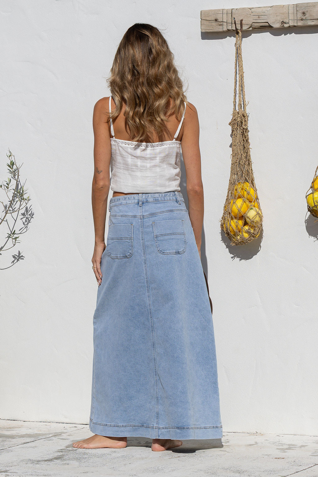 Arlow Boutique women's clothing Australia rennie denim maxi skirt airforce blue