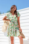 Arlow Boutique women's clothing Australia rosalie floral print dress green