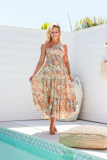  Arlow Boutique women's clothing Australia santorini one shoulder dress floral