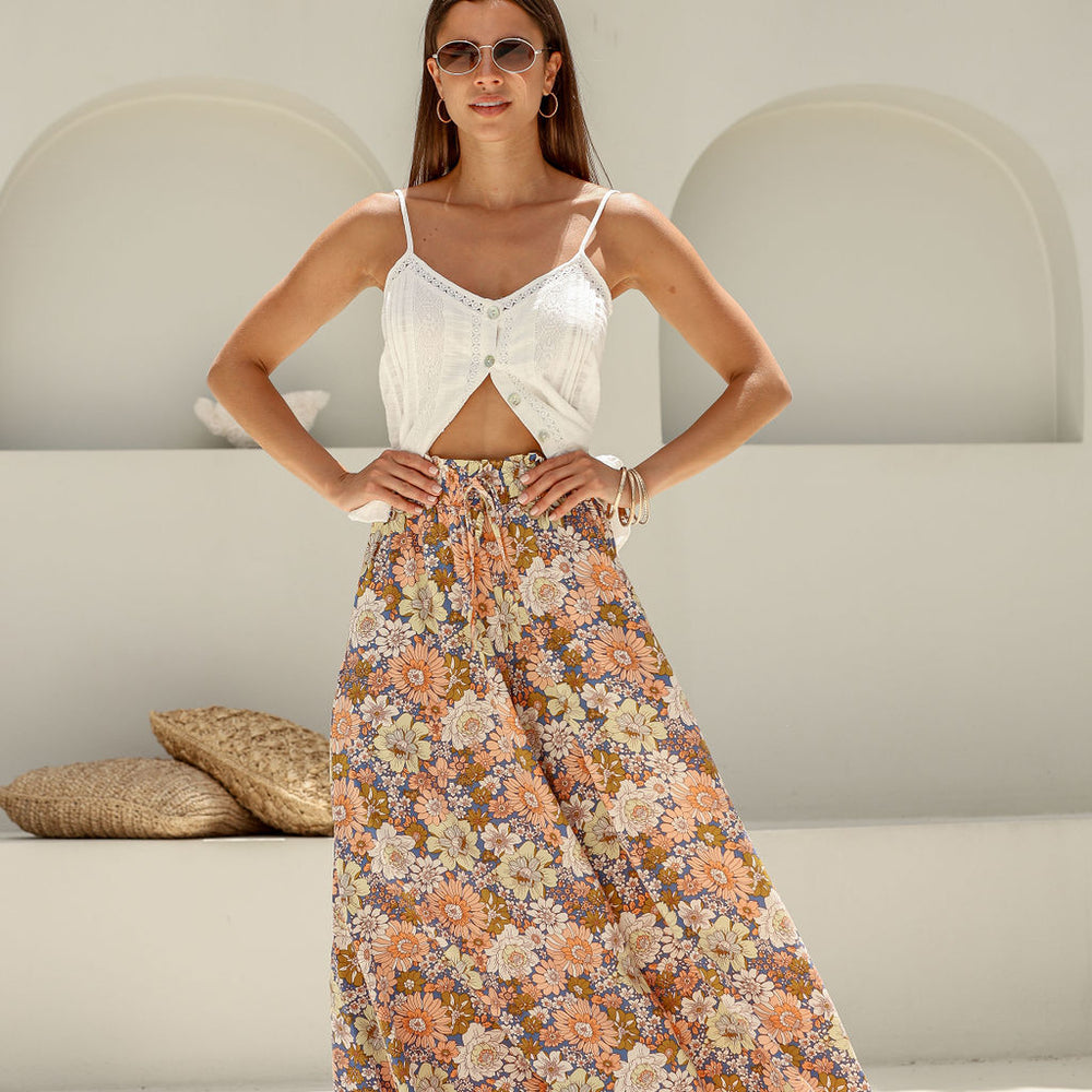 
                      
                        Arlow Boutique women's clothing Australia santorini print pant floral peach
                      
                    