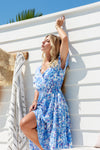 Arlow Boutique women's clothing Australia sara print midi dress blue