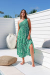 Arlow Boutique women's Clothing Australia sarelle floral print one shoulder dress green