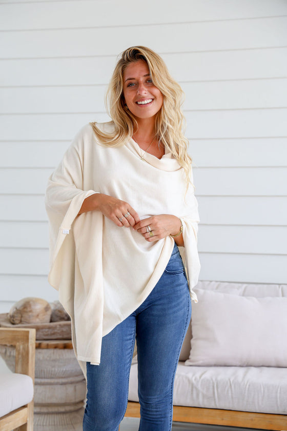 Arlow Boutique women's clothing Australia vida poncho beige