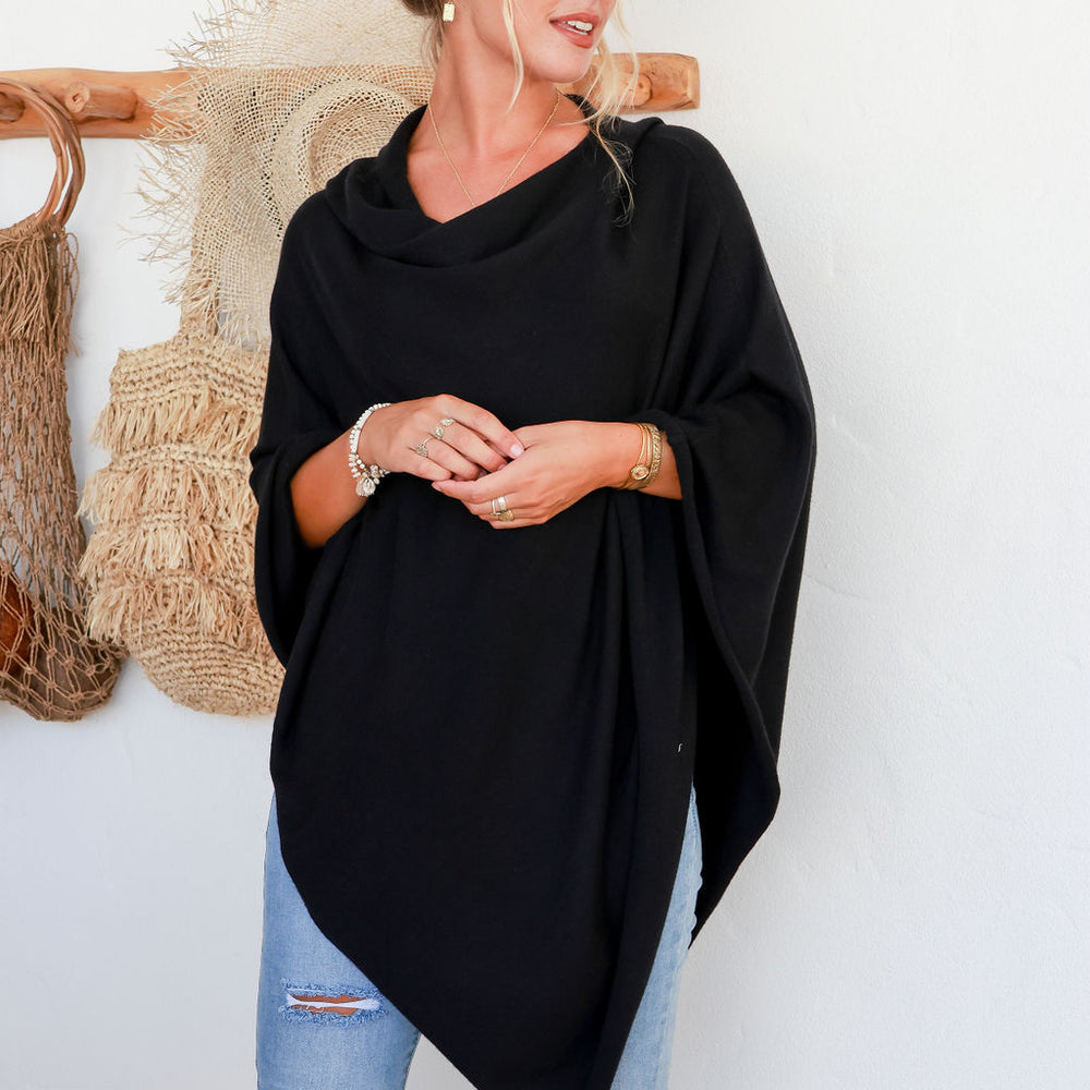 Arlow Boutique women's clothing Australia vida poncho black