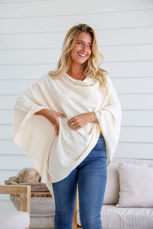  Arlow Boutique women's clothing Australia vida poncho beige