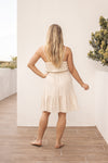 The Mia Dress is a summer favourite! Linen, loose fitting, boho detailing, what's not to love. Features include button front, elastic waist and ties. The perfect shape to take you from the beach to brunch and mum-to-be friendly. Also Available in Black from arlowboutique.com.au
