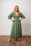 We're loving our Jamena Dress, featuring a button front and tie to back to give you a flattering shape, v-neckline and sleeves with elastic. A great shape for women wanting something a little floaty. Available from arlowboutique.com.au