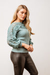 The Amirah Top is a great mix of comfort and style. Featuring a knit fabric, lace detailing across the shoulders and sleeves. A gorgeous option to wear out on date night or a fun night with the girls. Available  from www.arlowboutique.com.au