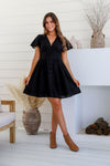 Arlow Boutique women's clothing Australia flora short dress black