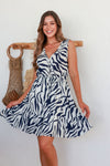 Arlow Boutique women's clothing Australia nora print dress navy
