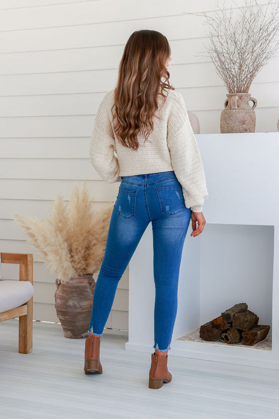 Arlow Boutique womens clothing Australia nova skinny denim jeans dark blue