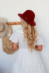 Arlow Boutique womens clothing Australia tilda felt hat burgundy