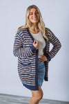 This effortless mid-length cardigan with pockets will keep you cute and cosy all year 'round! Also Available in Cream/ Multi from arlowboutique.com.au