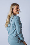 Your go-to lounge wear set! Lockdown or not, we all love a tracksuit set. The Carley Set is available in soft knit fabric and features a simple hoodie pullover upper with drawstrings and drop shoulder sleeves, and a slim fit jogger style lower, with rib bands and drawstring waist.   Also available in Black