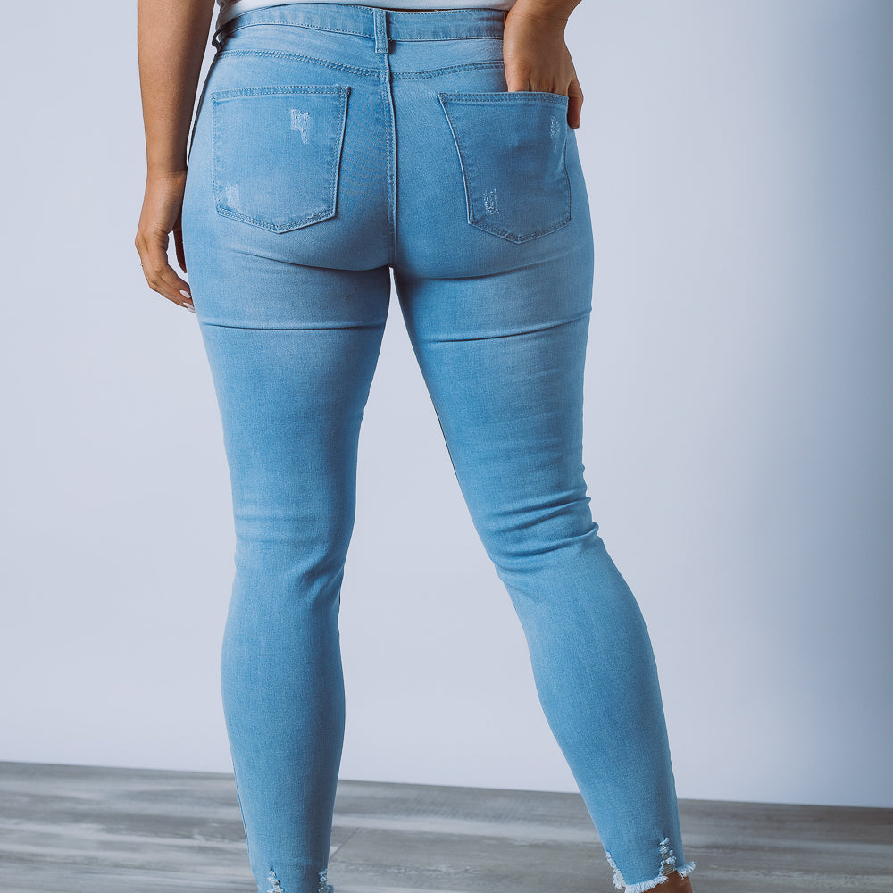 
                      
                        A must-have in every wardrobe, light blue washed stretchy skinny leg denim jeans. Pair them with some sneakers and a tee for a casual day or dress them up with heels for a night out. Available from arlowboutique.com.au
                      
                    