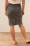 The Harper Denim Skirt is essential for any occasion. Featuring a vintage black denim with curve enhancing panels with a raw hemline. Team with your favourite top and some sneakers for a comfy casual look. Available from www.arlowboutique.com.au